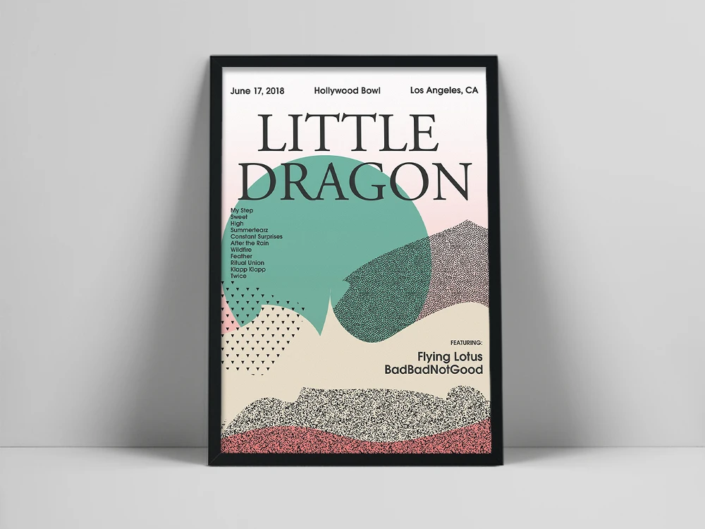 

Little Dragon Gig Poster Star Singer Album Pop Music Posters Canvas Painting Club Music Poster Wall Art Living Room Home Decor