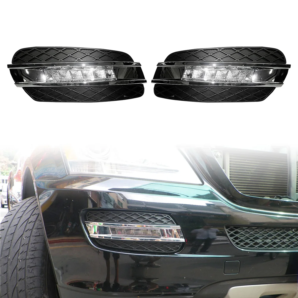 2Pcs Car LED Daytime Running Lights DRL Lamp For Mercedes Benz W164 M-Class ML320 ML350 ML500 ML550 ML63 AMG 2006 2007 2008