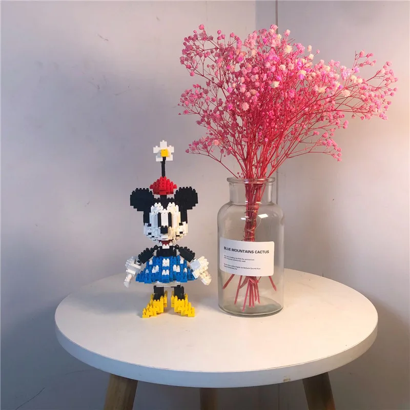 Disney Cute Cartoon Anime Mickey Minnie Diy Mini Building Blocks Bricks Action Figures Model Kids Toys Juguetes Gifts | Игрушки и хобби