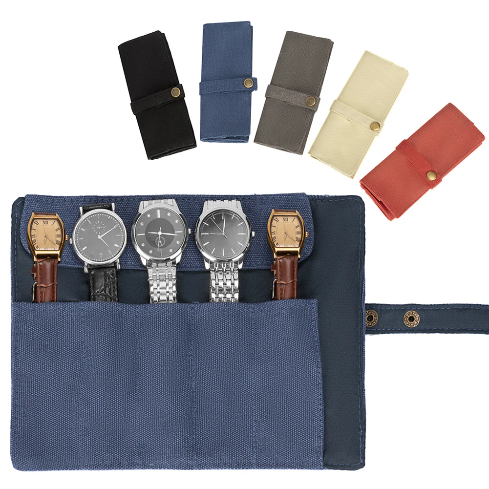 

Foldable Nylon Canvas Watchband Storage Bag Rolling Smartwatch Wristband Separating Organizer Pouch Strap Bracelet Accessories