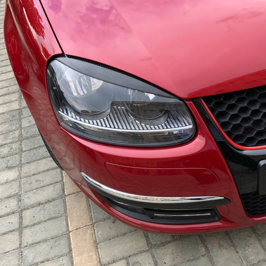 2 шт. для Volkswagen Golf MK5 5 фары бровей наклейки на веки ABS Накладка аксессуары