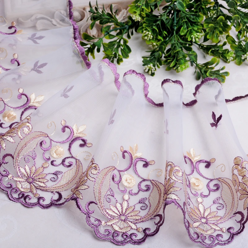 

Кружевная полоска с вышивкой, льняная прикроватная кромка для дивана, аксессуары ручной работы, кружевная занавеска кофейного и серого цветов