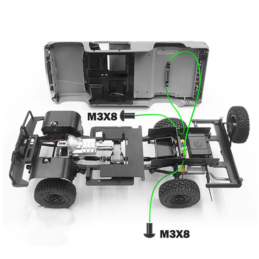 Корпус из алюминиевого сплава заднее крепление для 1/10 радиоуправляемых