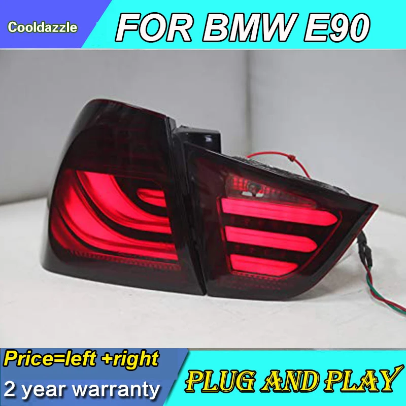 4 шт. для BMW E90 320i 323i 325 330 335 светодиодный фонарь светильник чёрное Дымовое средство