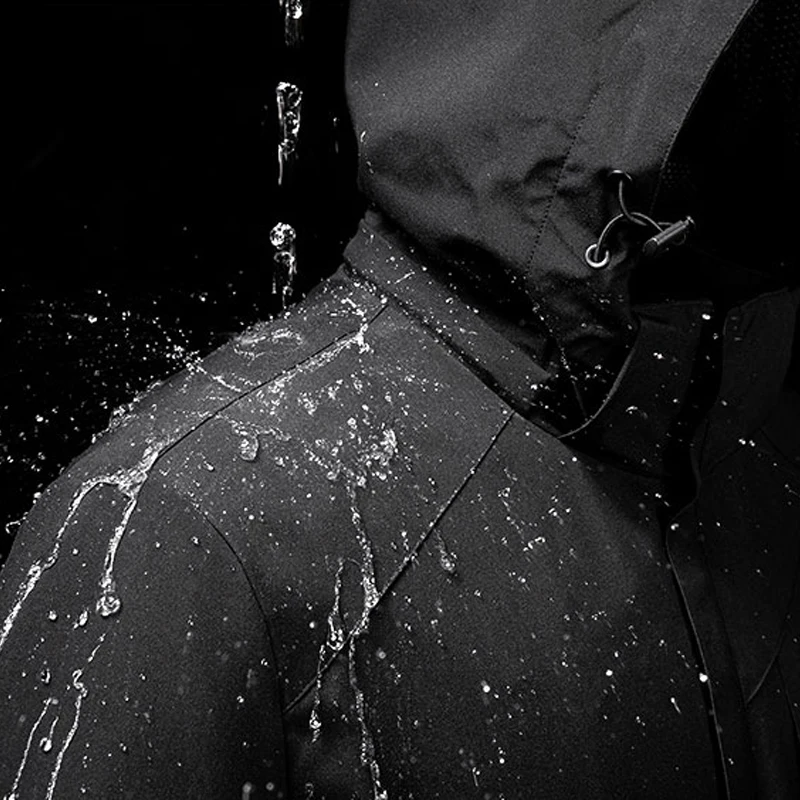 

M-8XL Men's Spring Autumn Jacket 2021 Waterproof Hooded Windbreaker Husband Coat fashion Outdoor climbing jackets Black Windproo