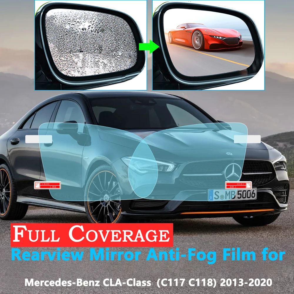 Полное покрытие противотуманной пленки для Mercedes Benz CLA класс C117 C118 CLA180 200 220 250 AMG 2013~ зеркало заднего вида непромокаемые пленки