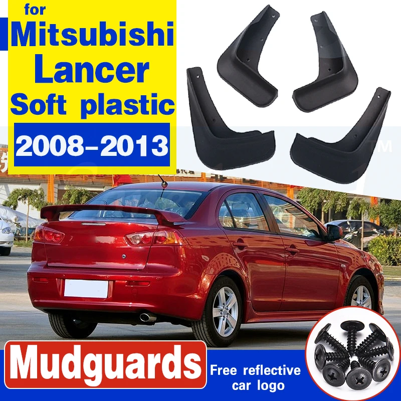 Для Mitsubishi Lancer 9 2008 2013 2009 2010 набор автомобильных брызговиков седан с боковой юбкой
