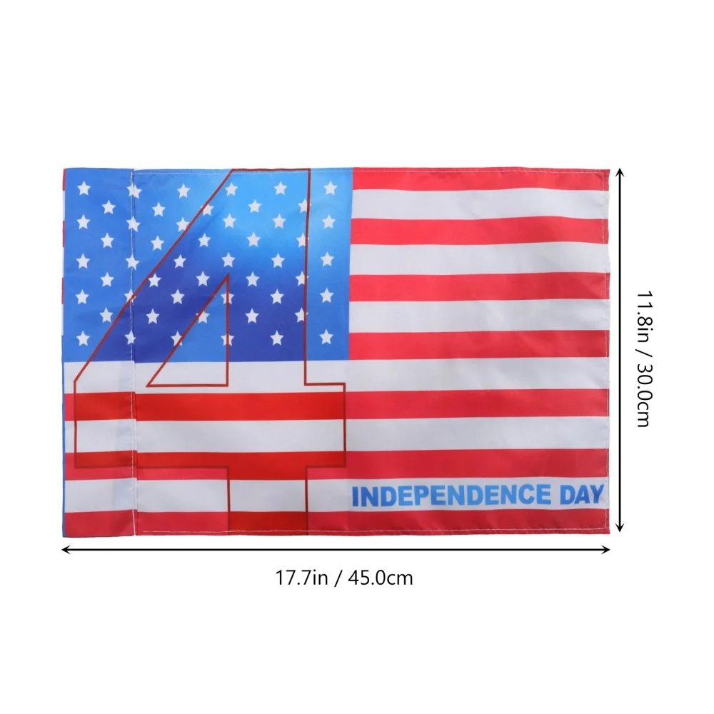 

2Pcs Independence Day Flags 4th of July Garden Flags Wall Backdrops Hanging Flag