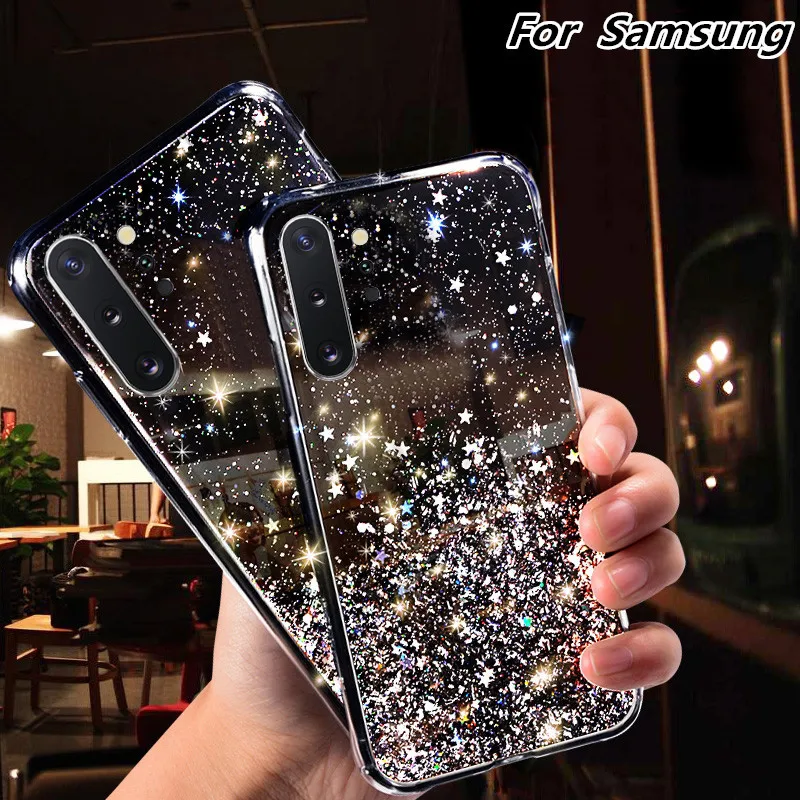 Блестящий чехол для Samsung Galaxy A51 A71 A70 A50 A10 A20 A30 A60 A80 A10S S20 Ultra Note 10 9 8 S10 S9 S8 Plus Lite