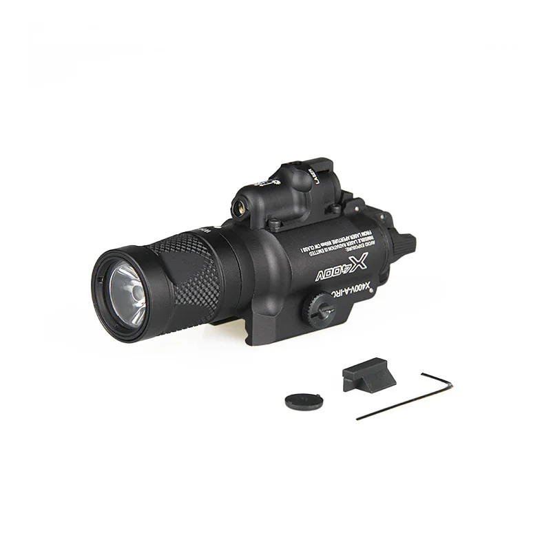 

SPT Tactical SF X400V LED Flashlight Red Laser Constant Momentary/Strobe Weapon Pistol Light LED High Output Airsoft Hunting