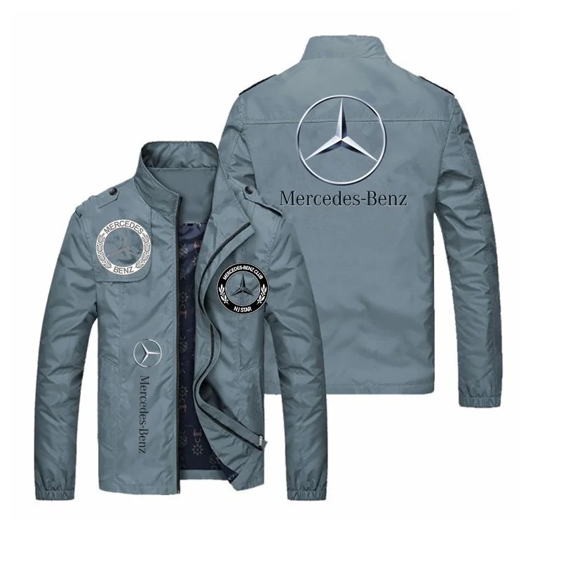 

Four seasons explosions LOGO jacket LOGO custom zipper digging bag stand collar wearing youth personalized zipper casual jacket