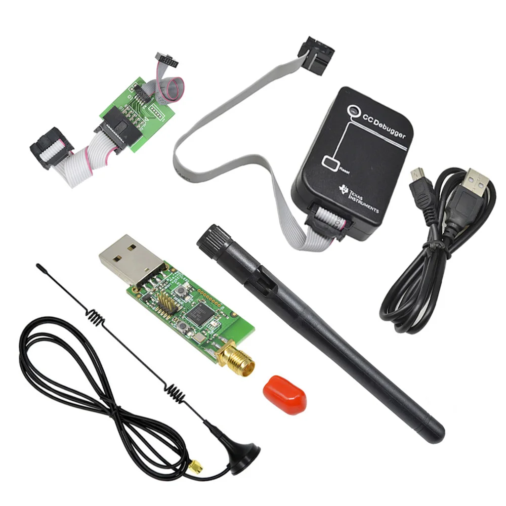 Эмулятор Zigbee CC2531 USB программатор CC Debugger Sniffer с антенным разъемом Bluetooth модуль