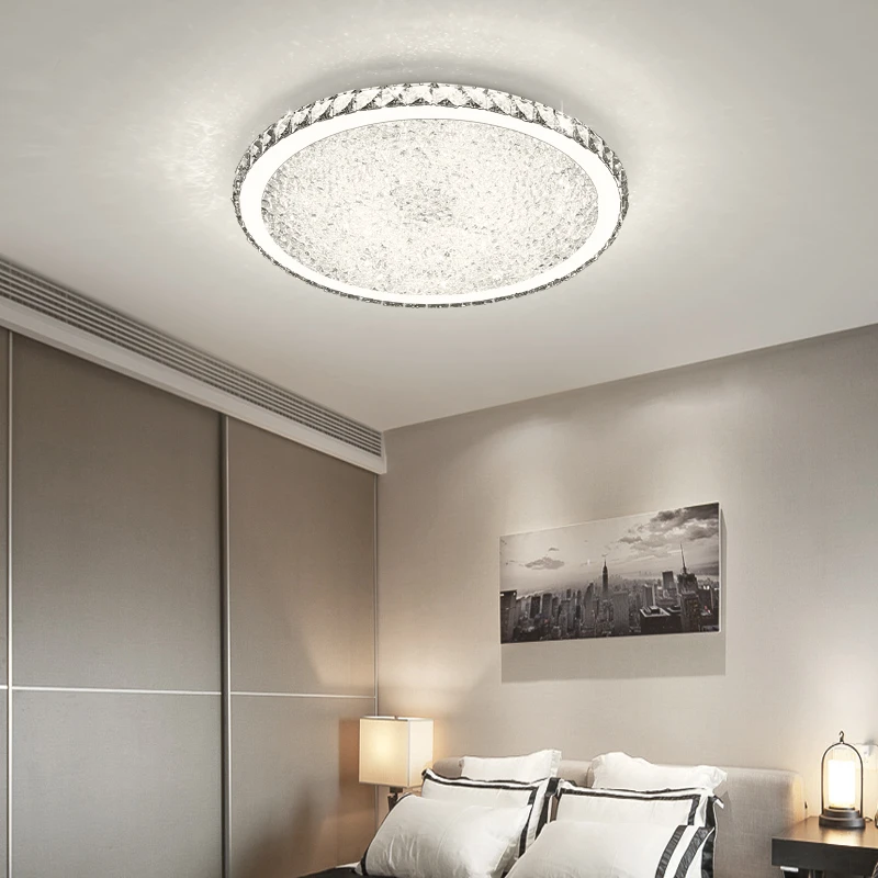 Modern Led Ceiling Light Round Glass Art Lamp Crystal Clear Kitchen Land Living Room Bedroom Lustre | Лампы и освещение