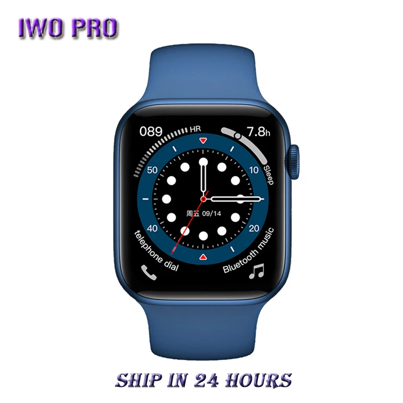 

2021 New W56 IWO PRO Smart Watch 44MM/40MM Series 6 1.75'' Display Wireless Charger Heart Rate ECG IP68 Waterproof Smartwatch