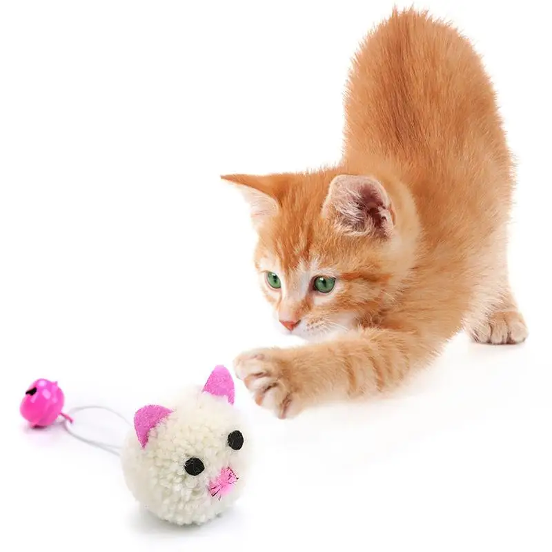 

Cat Mice Toy Bite-resistant Interactive Bell Plush Cat Bite Toy Cat Teaser Toy