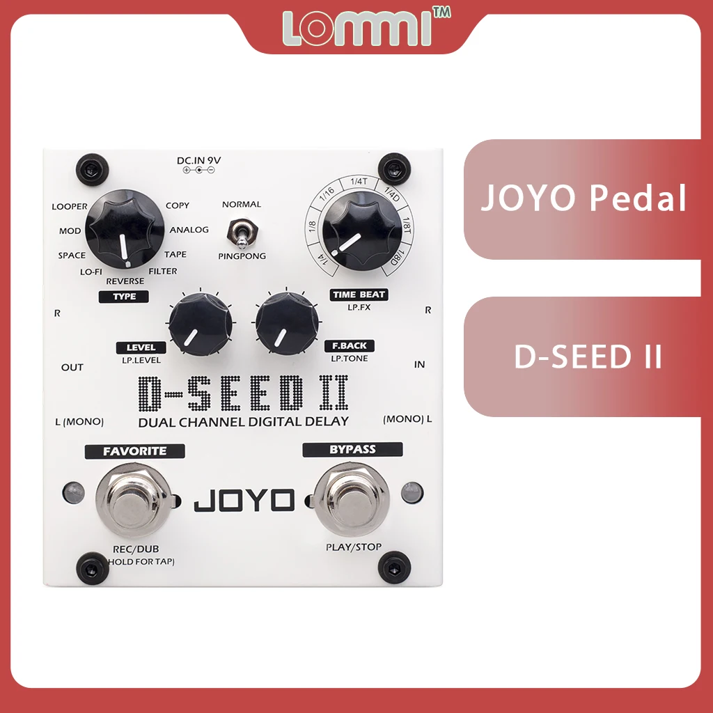 Цифровая Электрическая гитара LOMMI JOYO D-SEED II педаль задержки напольная