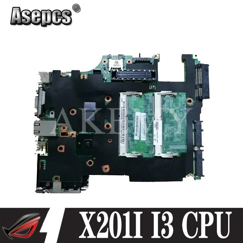 Материнская плата для ноутбука 48.4CV01.031 ThinkPad X201 X201I с процессором I3 QM57 DDR3 100%