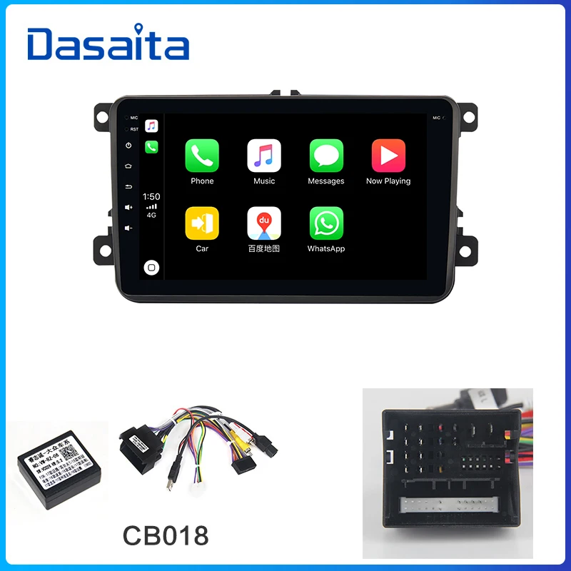 Carplay-CB018 Dasaita " автомобиль 1 Din Android 9,0 для VW Tiguan Golf Polo Passat Jetta радио gps автомобильная навигация аудио 1080 P видео HMDI - Цвет: Carplay-CB018
