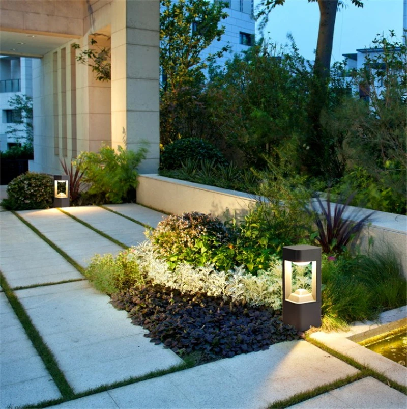 MUCHTING СВЕТОДИОДНЫЙ дорожный столбик светильник Открытый Садовая лужайка