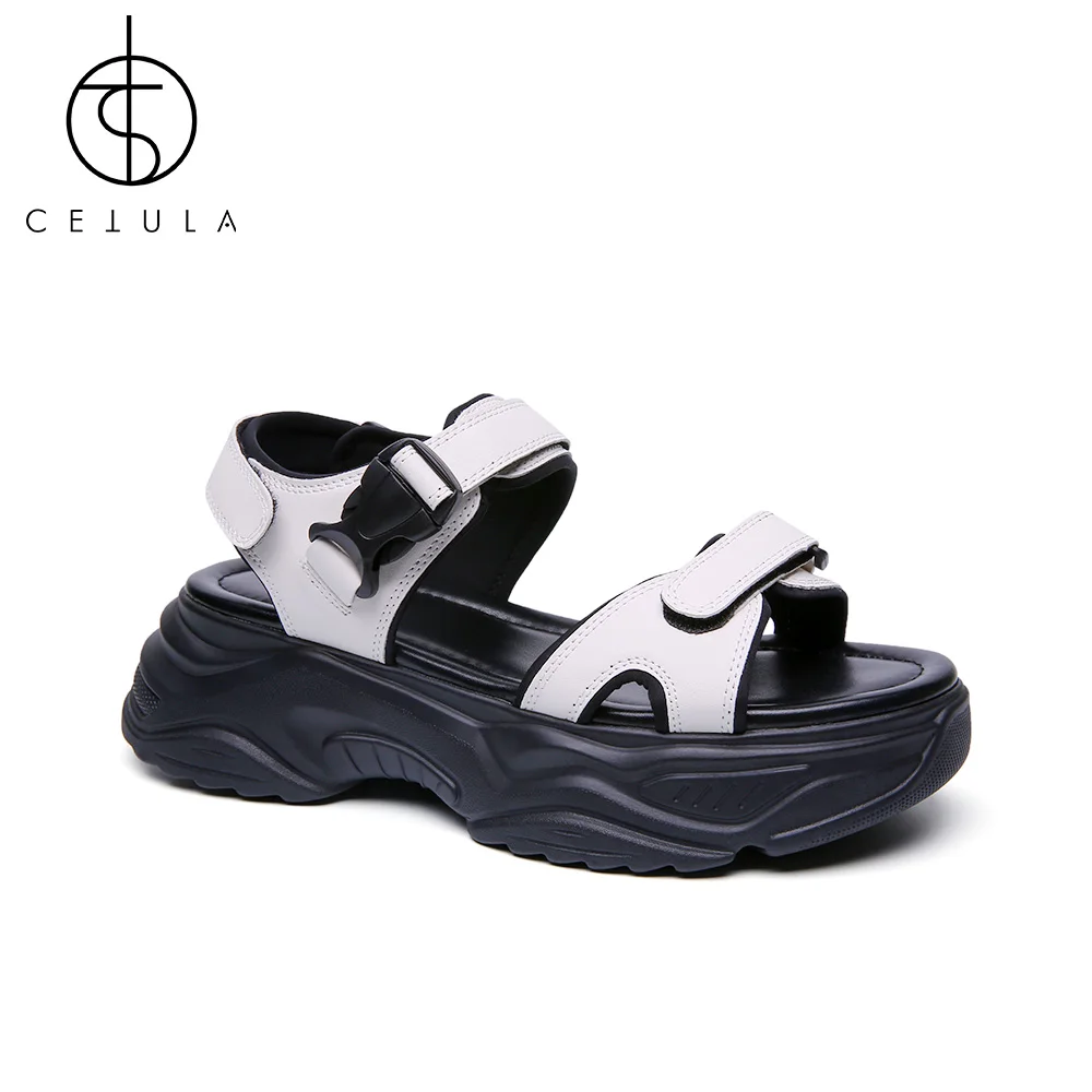 Женские сандалии на липучке Cetula повседневные дизайнерские ручной работы