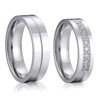stainless steel jewelry finger ring marriage alliance love wedding band couple rings set for men and women titanium