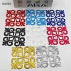 Zsbszc, новинка, 10 шт., 8 см * 8 см, патч для вышивки утюгом, золотистая, серебристая, красная, блестящая аппликация сделай сам,  DA929