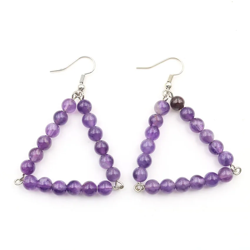 FYJS уникальный посеребренный ромб форма кабошон серьги натуральный камень