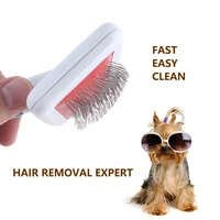 pet airbag steel needle combs fur cleaning brush for puppy small dog and cat hair removal massage comb pets beauty grooming tool