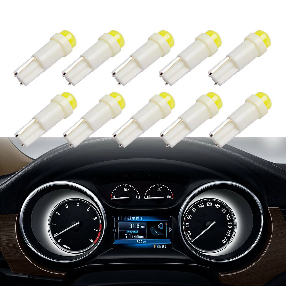 Автомобильный светодиодный фонарь T5 17 37 73 74 W2 X 4.6d COB 1 SMD DC 12 В автомобильная панель