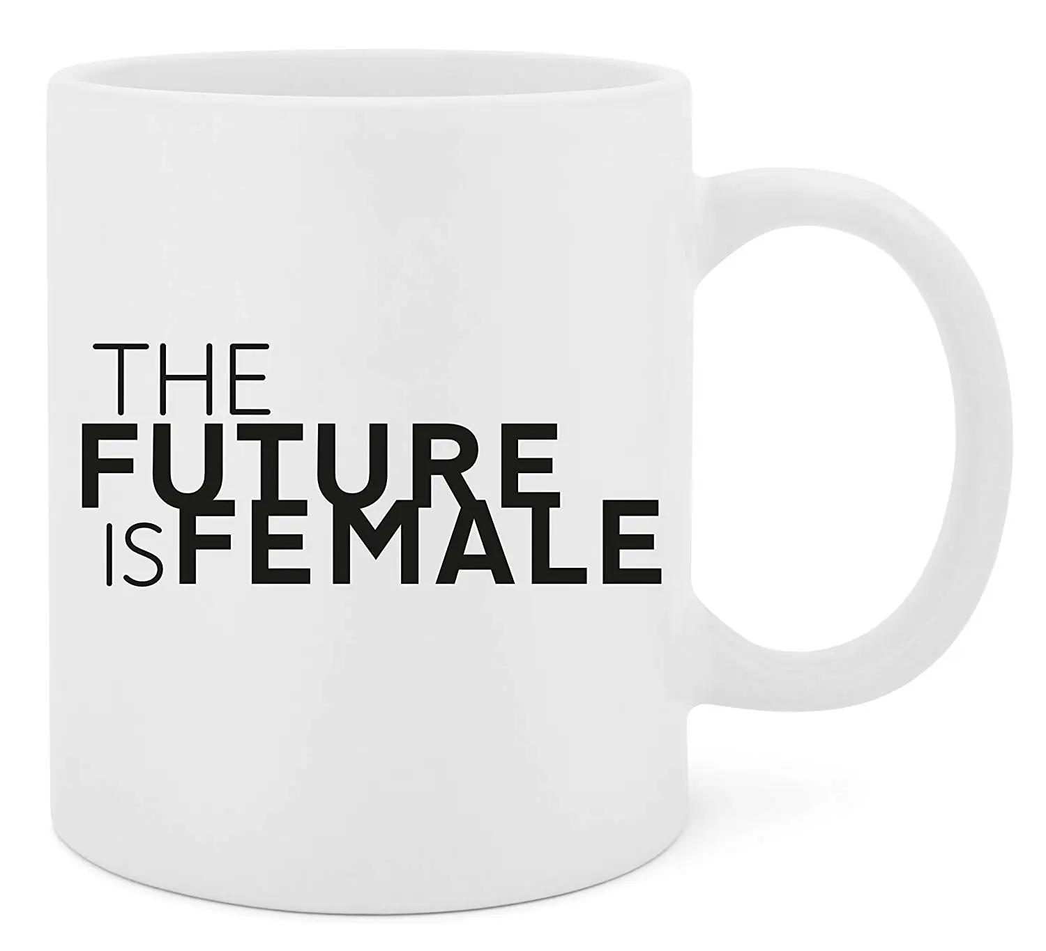 Будущее Женский-11 унций белые керамические Глянцевая кружка с большой c-ручка
