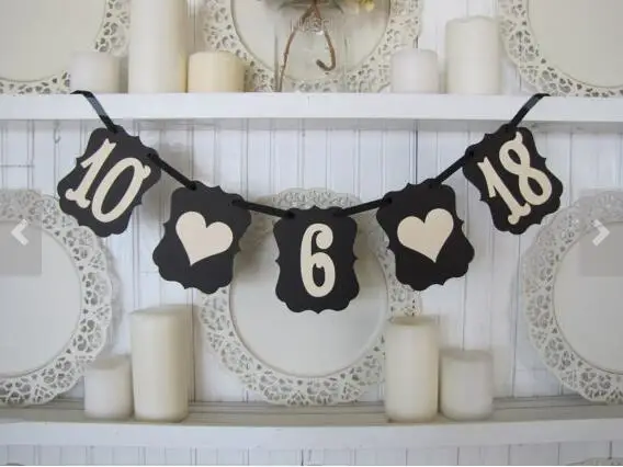 1 х пользовательские Дата баннер сохранить дату знак Юбилей реквизит для