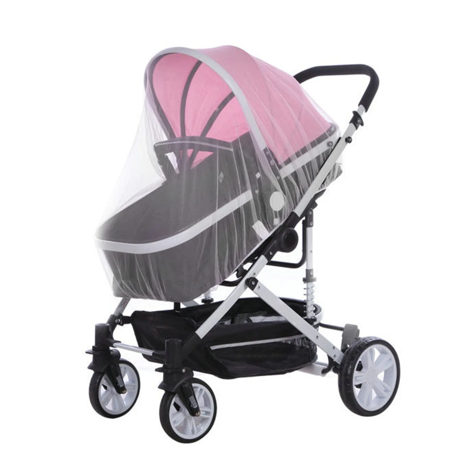 

2pcs/pack Dual Zipper Baby Stroller Pram Net Carrycot Bed Bassinet Anti Mosquito Fly Insect Travel Car Seat Protection Buggy