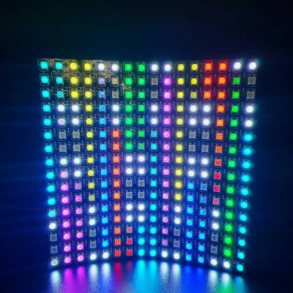 1 ~ 2 шт. WS2812B 8X8 8x32 16x16 Пиксельная панель гибкий матричный экран WS2812 IC RGB 5050 SMD