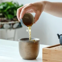 gilt jianshui creative japanese style small stoneware tea wash cup water cup tea kung fu tea set accessories