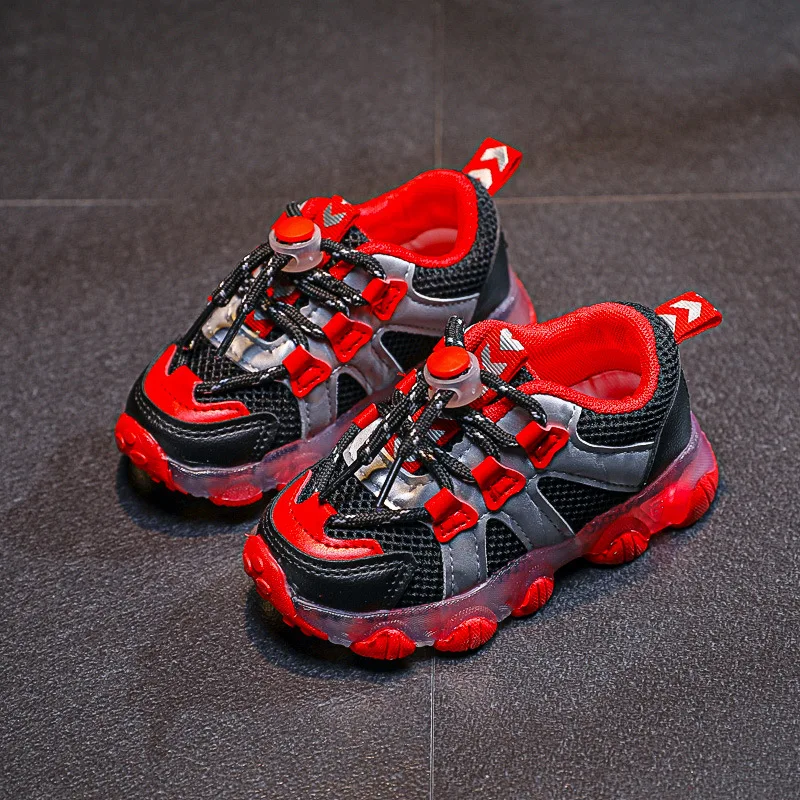 

New Kids Luminous Sneakers Baby Breathable Casual Children Led Light Up Shoes Unisex Anti-slippery Glowing Zapatillas