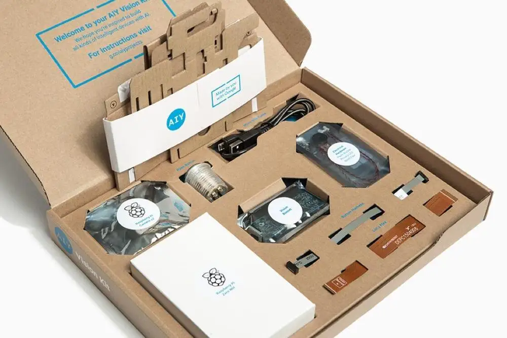 Комплект Google AIY Vision Kit версия 1 включает в себя Raspberry Pi и модуль камеры 2 0 |