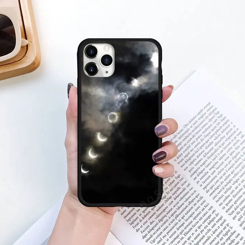

white moon stars space astronaut Phone Case for iPhone 11 12 pro XS MAX 8 7 6 6S Plus X 5S SE 2020 XR Luxury shell funda coque