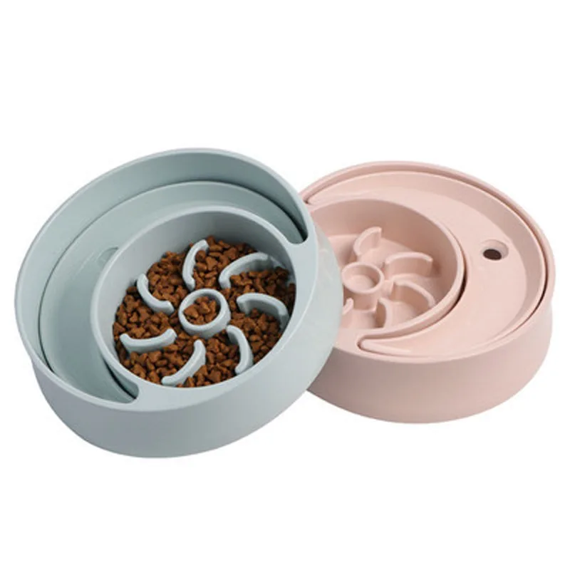 

Dog Slow Feeder Bowl 2In1 Food Water Bowl Cat Pet Supplies Puppy Water Container for French Bulldog Pug Perro Chien Accessories