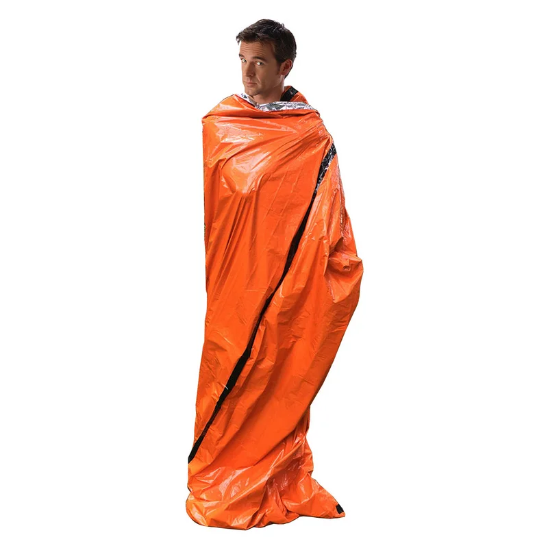 

Outdoor Emergency Sleeping Bag Portable PE Emergency Sleeping Bag Cold Insulation Thermal Insulation for Outdoor Camping Hiking