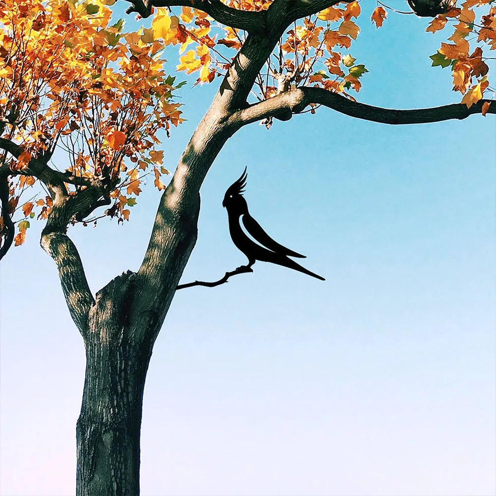 

Уличная садовая ветка для заднего двора, металлическое украшение для животных, подарок для творчества, имитация животного, украшение для пт...