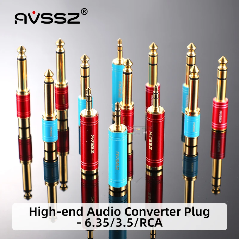 AVSSZ переходник для наушников 6,35/6,5-3,5 мм с разъемом RCA, высококлассный позолоченный переходник для аудио гитары, электрического пианино