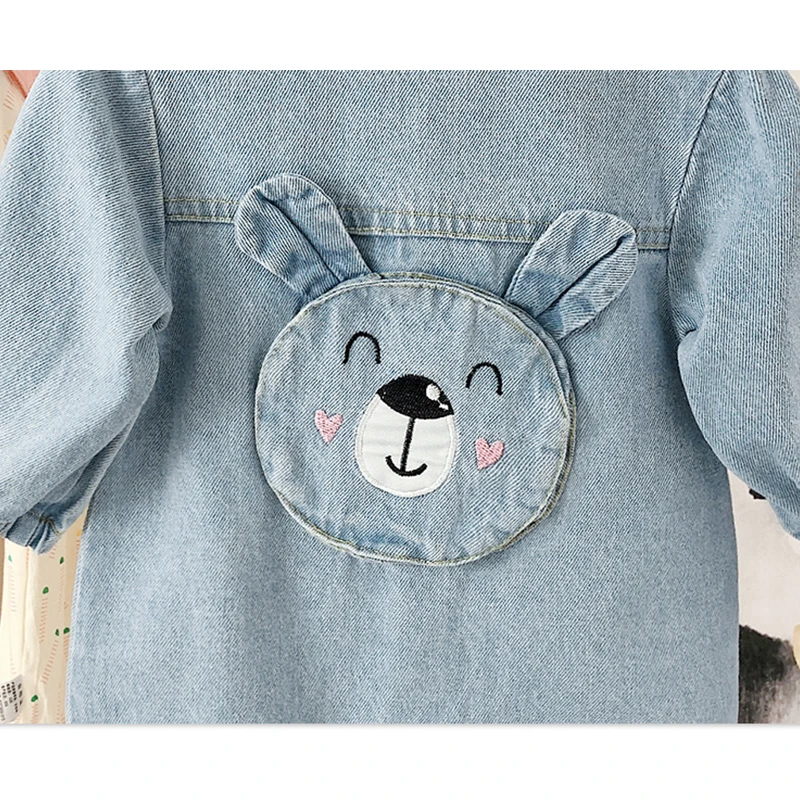 Джинсовый Детский комбинезон с граффити Одежда для младенцев новорожденных