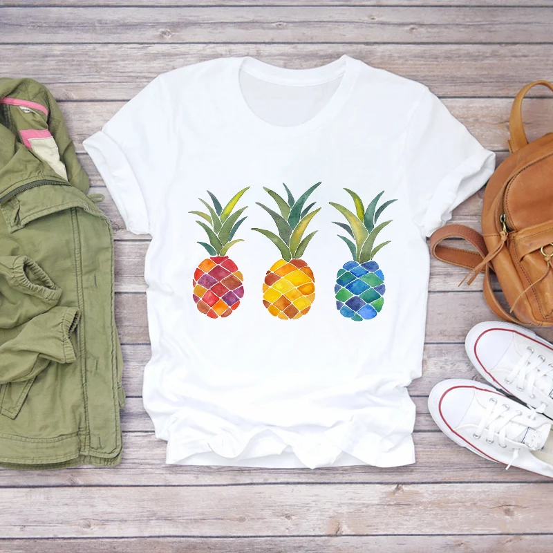 

Women 2021 Summer Watermelon Sweet Print Cute Fruit Camisas Shirt Ladies Womens T-shirts Top T Graphic Female Tee T-Shirt