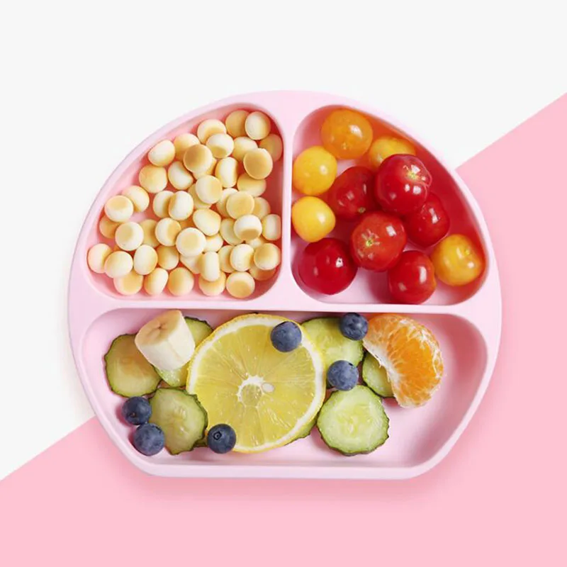 Детская силиконовая тарелка интегрированная детская посуда пищевая добавка