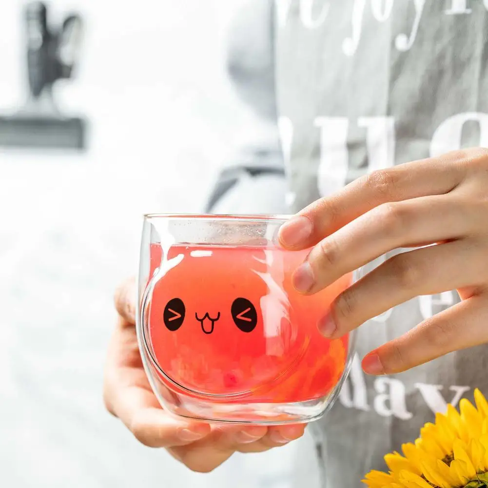 Изолированная двухслойная стеклянная кружка термостойкая кофейная чашка