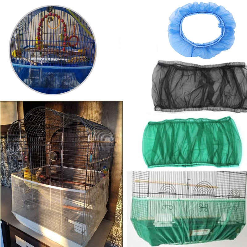 Easy Cleaning Bird Cage Covers Free shipping Mesh Seed Catcher Guard Net Shell Skirt Dust-proof Parrot Cover | Дом и сад
