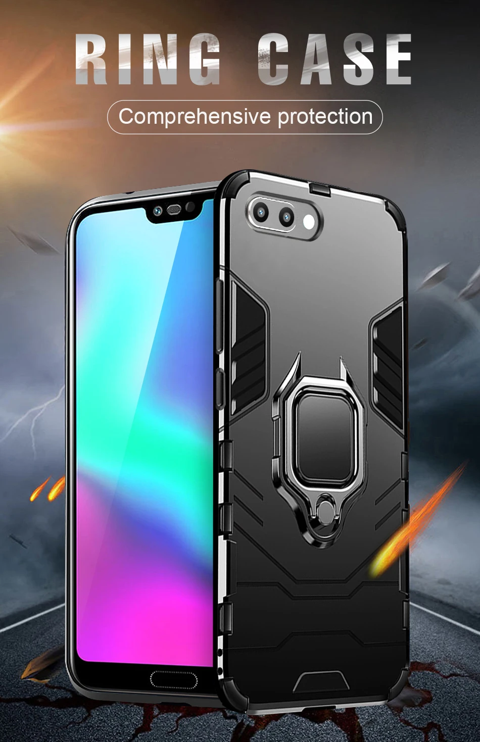 Чехол для huawei Honor 10, чехол Honor10, броня, противоударный бампер, защита от отпечатков пальцев, защитный чехол для Honor 10, задняя крышка