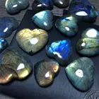 Лабрадорит, лунный камень в форме сердца, натуральный кристалл, положительная ладонь, драгоценный камень, драгоценный камень для Energy Reiki