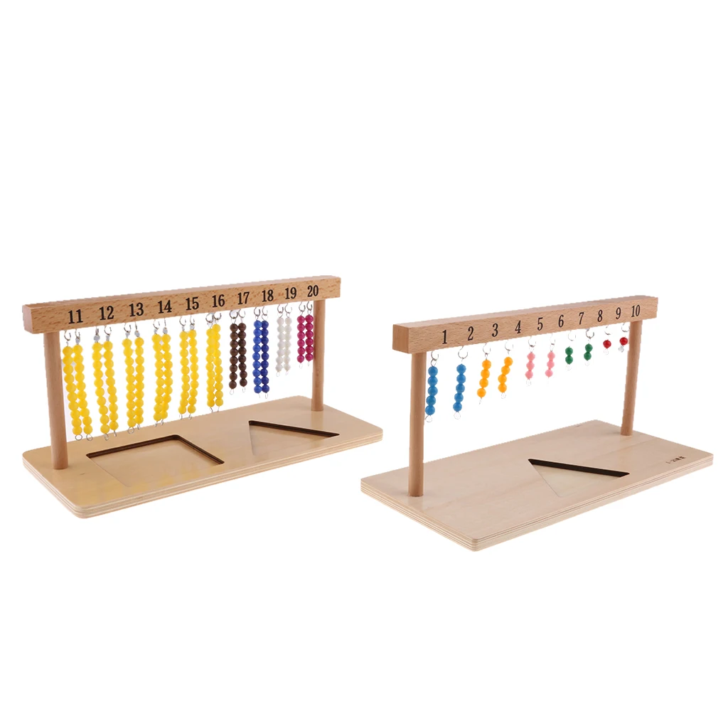 

Montessori Bead Bars Kids Count Game Toy Homeschool Classroom Teaching Aids
