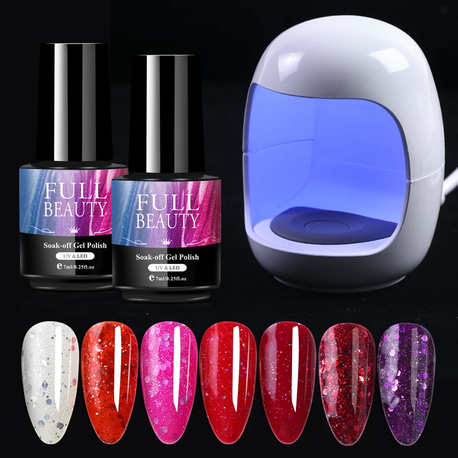 Набор уф светодиодный ламп в форме яйца с гель лаком для ногтей|Комплекты и